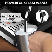 Bluebow Cm3010 Stainless Steel Espresso Machine 20 Bar With 1.5L Water Tank & Milk Frother