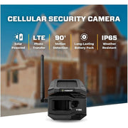Vosker V150 Outdoor Cellular Security Camera, Solar Powered, Motion Activated 1080p Photo Capture, Night Vision, Wireless, 2 Pack