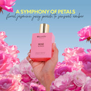 BellaVita Luxury Rose Perfume for Women, Floral Oriental Sweet Fragrance, 100ml