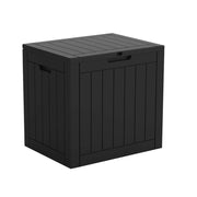 EasyUp Outdoor Storage Deck Box, 31 Gallon, Black Resin, Weather Resistant, Waterproof, F30GB-BLK