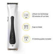 Wahl Professional Sterling Mag Hair Trimmer, Cord/Cordless, Lithium Ion Battery, Quick-Detach Blades, 120 Minute Run Time, Includes Charging Stand, 8779