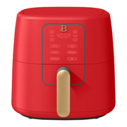 Beautiful 29067 6 Qt Air Fryer with TurboCrisp Technology, EverGood Ceramic Nonstick Coating, Tomato Red