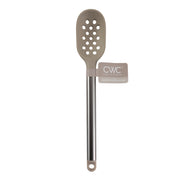 Cook With Color 12-Inch Silicone Slotted Spoon, Heat Resistant, Gray