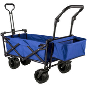 SMHZ 350lbs Capacity Heavy-Duty Collapsible Wagon, Outdoor Folding Camping/Grocery/Utility Cart