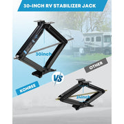 Kohree 6500lb RV Scissor Jacks Heavy Duty Alloy Steel Camper Stabilizer Set of 2 with Crank Handle and Drill Socket 30in KR1226-WK