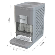 Frigidaire EFIC242-GREY Gallery Artisinal Clear Sphere Ice Maker W/Touch Control, Grey