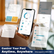 Rinoson Smart Saltwater Pool Chlorinator System, WiFi App Control, Self-Cleaning Titanium Plate, 13,250 Gallons