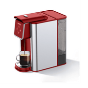 SiFENE 3 in 1 Single Serve Coffee Maker with Removable 50 oz Water Reservoir, Stainless Steel, Red, KC101