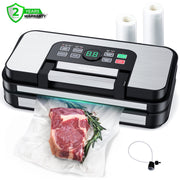 Aeitto WBJ10D3-BLK Chamber Vacuum Sealer, 95Kpa Powerful Precision Pro, Green w/Built-In Bag Cutter and Storage