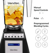 Blendtec TB-621-20 Classic 10-Speed Professional-Grade Countertop Blender, Black