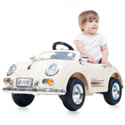 Lil' Rider Kid's 58 Speedy Sportster Battery Operated Classic Car with Remote, White, One Size