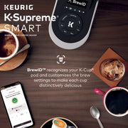 Keurig 500.0367509 K-Supreme SMART Coffee Maker, MultiStream Technology, Brews 6-12oz Cup Sizes, Black