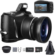 NBD Digital Camera 4K Ultra HD 48MP All-in-One Vlogging Camera with Wide Angle Lens, Digital Zoom 16x and 3