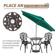 PATIO-IN PAB-104BR Outdoor Bistro Set 3 Piece Cast Aluminum Patio Bistro Sets Bronze