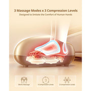 Ibreo Foot Massager Machine, Triple Action Therapy with Deep Kneading, 360 Air Compression, Adjustable Heat up to 131F, Wireless Remote, Detachable Washable Cover, Black