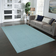 Mainstays Dylan Solid Diamond Olefin Indoor Area Rug, Blue, 5 ft x 7 ft, MS19-D1-110-022