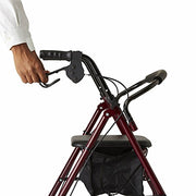 Medline MDS86850ESKD Steel Rollator Mobility Walker with 350 lb Weight Capacity and 6