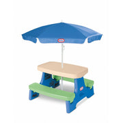 MGA Entertainment 629945M Little Tikes Easy Store Jr Picnic Table, Blue/Green