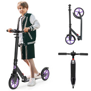 Upgo HBC-Purple Kick Scooter for Ages 6+, Foldable, Max Load 240 lbs, 8 Inch Wheels, Adjustable Height