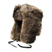 Crown Cap 2-96504-NAT-L Rabbit Full-Fur Russian-Style Cap - Natural - L