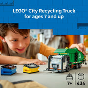 LEGO City Recycling Truck Toy Building Set with 434 Pieces, Minifigures, Accessories, Multicolor, Ages 7+, 60495