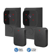 ZHAOGE ZG-M014/2 2 Pack WiFi Video Doorbell with Chime, Black