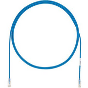 Panduit UTP28X50BU Category 6A Network Patch Cable, 28 AWG Copper, UTP, Blue, 50 ft, RJ-45 Male to RJ-45 Male