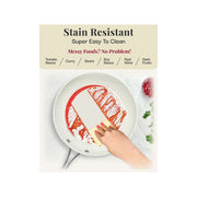 Gotham Steel Ultra Stay Cool Handles 12-Pc. Aluminum Dishwasher Safe Non-Stick Cookware Set - CREAM ONE SIZE