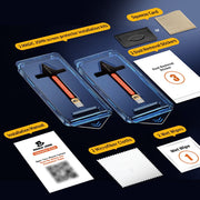 Magic John 2 Pack Privacy Screen Protector for iPhone 16 Plus/iPhone 15 Plus Tempered Glass - Ease of Use