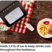 Iceman Pebble Countertop Nugget Ice Maker, Stainless Steel, 2.4lb Capacity, 33lb Daily Output, LED Indicator, Self-Cleaning, RJ56-PB18-SS