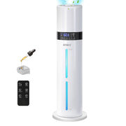 KNKA Pro Humidifier, Large Room Ultrasonic Cool Mist, 9L Tank, Smart Humidity Control, Essential Oil Diffuser, Quiet Operation, Remote Control, White