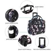 KROSER Briefcase Rolling Laptop Bag for Travel, Black - Multifunctional