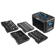 HART HHMTS424 215-Piece Mechanics Tool Set, Multiple Drive Sizes, Chrome Finish, Heavy-Duty Locking Storage Case