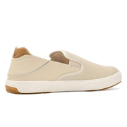 OluKai Laeahi Nui Men's Slip-On Sneakers, Breathable Mesh and Full-Grain Leather, Lightweight Casual Walking Shoes, Tapa Tan, Size 10, 10580-2034