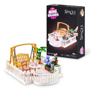 ZURU Mini Brands Mini Spaces Garden Customizable Miniature Garden Diorama with Lifelike Plants and Accessories Roof Garden Theme Ages 8+ 77866