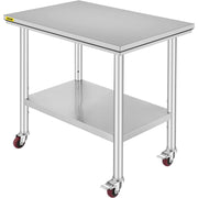 VEVOR 250061003 Stainless Steel Work Table 36x24