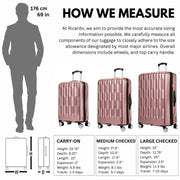 Ricardo Beverly Hills Lombard Hardside Expandable 29-Inch Checked Luggage, Charcoal, 360 Dual Spinner Wheels, Telescoping Handle, Lockable Zippers