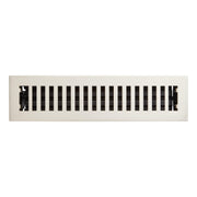 MODERN STYLE STEEL FLOOR REGISTER WITH WALL CLIPS- 2-1/4 