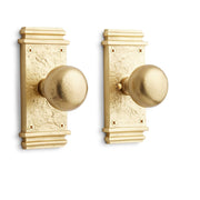 Signature Hardware SH552134SB EHENG.700.20.SBS-NB-N - New England-Brass ?Privacy Interior Door Set - Knob w/spring assistance -No Backset -Satin Brass