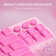 Razer Ornata V3 TKL Wired Mechanical Gaming Keyboard, Low-Profile Keys, Mecha-Membrane Switches, RGB Backlighting, Magnetic Wrist Rest, Hello Kitty Edition