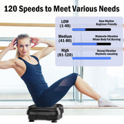 SLIMKEEPER Vibration Plate Exercise Machine with 200W Motor, 100 Speed Levels, LED Touchscreen, Remote Control - Portable