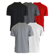 Blue Ice MTJ98005PK Men's Short Sleeve Crew Neck Tee-5 Pack, Size: M-US, Black-Charcoal-Red-Navy-White