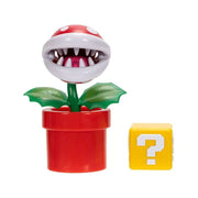 Nintendo Super Mario 4 Inch Piranha Plant Action Figure with Question Block, Multicolor, 94763570