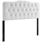 Modway MOD-6127-WHI Annabel King Diamond Tufted Performance Velvet Headboard in White