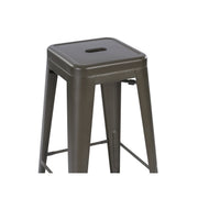Saigon Furniture Howard 30 inch Metal Bar Stool, Set of 4 - Gunmetal