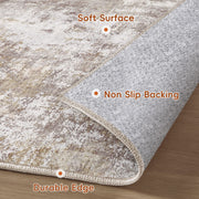 Uermei 10x14 Large Washable Rug Modern Abstract Soft Non-Slip Indoor Area Rug