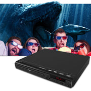 Hinzonek HD DVD Player with HD/AV/Coaxial Output &USB Input, Full Function Remote Control, Black