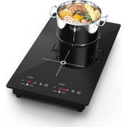 VBGK Double Induction Cooktop, 2000W, 2 Burner Electric Countertop Hot Plate, Touch Control, Timer, Child Lock, Black