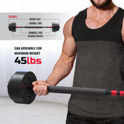FitRx 30514 Smartbell Gym 5-in-1 Adjustable Dumbbell Set, 40 lbs, Black