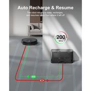 Enboya D60+ Robot Vacuum Cleaner - Self-Emptying Base, 9000Pa Suction, Wi-Fi/App/Voice Control Smart Vacuum